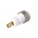 Socket | 4mm banana | 24A | 1kV | Cutout: Ø12.2mm | white | gold-plated image 6