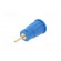 Socket | 4mm banana | 24A | 1kV | blue | gold-plated | on panel | 12.2mm фото 6