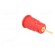 Socket | 4mm banana | 24A | 1kV | red | gold-plated | on panel | insulated фото 4