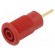 Socket | 4mm banana | 24A | 1kV | red | gold-plated | on panel фото 1