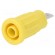 Socket | 4mm banana | 24A | 1.5kVDC | yellow | nickel plated | on panel фото 1