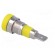 Socket | 4mm banana | 24A | 60VDC | yellow | nickel plated | on panel image 4