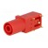 Socket | 4mm banana | 24A | red | gold-plated | PCB | insulated | 33.6mm image 2