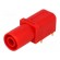 Socket | 4mm banana | 24A | red | gold-plated | PCB | insulated | 33.6mm image 1