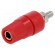 Socket | 4mm banana | 24A | red | nickel plated | on panel,screw | 36mm image 1