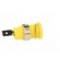 Socket | 4mm banana | 24A | yellow | nickel plated | screw,on panel фото 7