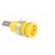 Socket | 4mm banana | 24A | yellow | nickel plated | screw,on panel фото 8