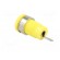 Socket | 4mm banana | 24A | yellow | nickel plated | on panel,screw image 4