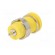 Socket | 4mm banana | 24A | yellow | nickel plated | screw,on panel image 6