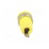 Socket | 4mm banana | 24A | yellow | nickel plated | screw,on panel фото 5