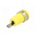 Socket | 4mm banana | 24A | yellow | nickel plated | screw,on panel фото 6