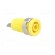 Socket | 4mm banana | 24A | yellow | nickel plated | screw,on panel image 8