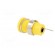 Socket | 4mm banana | 24A | yellow | nickel plated | on panel,screw image 4