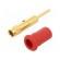Socket | 4mm banana | 25A | 30VAC | 60VDC | red | gold-plated | on panel фото 2