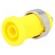 Socket | 4mm banana | 25A | Cutout: Ø12mm | yellow | nickel plated | 5mΩ фото 1