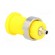 Socket | 4mm banana | 25A | Cutout: Ø12mm | yellow | nickel plated | 5mΩ paveikslėlis 4