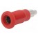 Socket | 4mm banana | 25A | red | nickel plated | Overall len: 26mm image 1