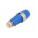 Socket | 4mm banana | 32A | 1kV | blue | nickel plated | screw | insulated image 6