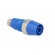 Socket | 4mm banana | 32A | 1kV | blue | nickel plated | screw | insulated image 8
