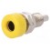 Socket | 4mm banana | 32A | 33VAC | 70VDC | yellow | nickel plated | 10mΩ image 1