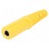 Socket | 4mm banana | 32A | 70VDC | yellow | nickel plated | on cable фото 1
