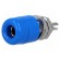 Socket | 4mm banana | 32A | 60VDC | blue | nickel plated | insulated image 1