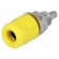 Socket | 4mm banana | 32A | 60VDC | yellow | nickel plated | insulated image 1