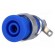 Socket | 4mm banana | 32A | blue | nickel plated | screw,on panel image 1