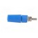 Socket | 4mm banana | 32A | blue | on panel | 45mm | Contacts: brass фото 3