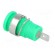 Socket | 4mm banana | 32A | green | nickel plated | on panel | insulated фото 4