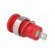 Socket | 4mm banana | 32A | red | nickel plated | on panel | insulated фото 4