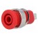 Socket | 4mm banana | 32A | red | nickel plated | on panel | insulated image 1