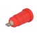 Socket | 4mm banana | 32A | red | nickel plated | on panel | insulated фото 6