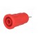 Socket | 4mm banana | 32A | red | nickel plated | on panel | insulated фото 2