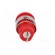 Socket | 4mm banana | 32A | red | nickel plated | on panel | insulated фото 5