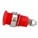 Socket | 4mm banana | 32A | red | nickel plated | screw,on panel фото 3