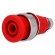Socket | 4mm banana | 32A | red | nickel plated | screw,on panel image 1