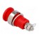 Socket | 4mm banana | 32A | red | nickel plated | screw,on panel фото 4