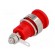 Socket | 4mm banana | 32A | red | nickel plated | screw,on panel фото 6