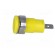 Socket | 4mm banana | 32A | yellow | nickel plated | on panel | 23.5mm image 3