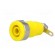Socket | 4mm banana | 32A | yellow | nickel plated | screw,on panel image 2