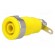 Socket | 4mm banana | 32A | yellow | nickel plated | screw,on panel image 1