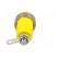 Socket | 4mm banana | 32A | yellow | nickel plated | screw,on panel image 5