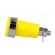 Socket | 4mm banana | 32A | yellow | nickel plated | screw,on panel image 3