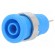 Socket | 4mm banana | 36A | blue | nickel plated | on panel,screw image 1