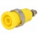 Socket | 4mm banana | 36A | Cutout: Ø12mm | yellow | nickel plated | 5mΩ image 1