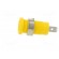 Socket | 4mm banana | 36A | yellow | nickel plated | on panel,screw фото 3