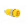 Socket | 4mm banana | 36A | yellow | nickel plated | on panel,screw фото 8