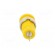 Socket | 4mm banana | 36A | yellow | nickel plated | on panel,screw фото 5