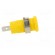 Socket | 4mm banana | 36A | yellow | nickel plated | on panel,screw image 7